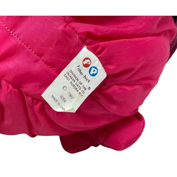 FISHER-PRICE Wild Things Puffalumps Pink Toucan Plush with Glasses Tag 1987 - Picture 11 of 11